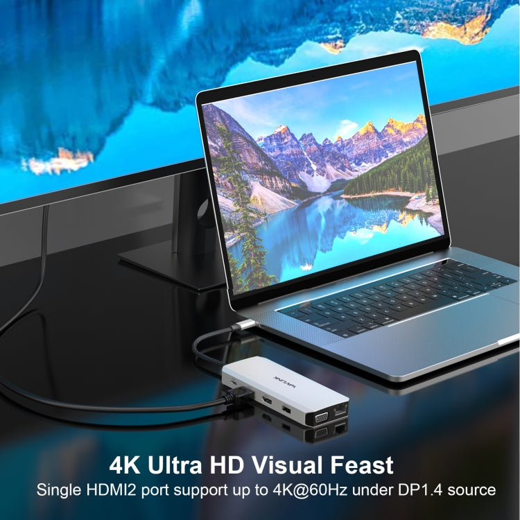 WAVLINK WL-UMD301 12 in 1 Multi-port Adapter 2*HDMI+1*VGA Triple Display USB-C Hub Dock - HoMEdemic™ 