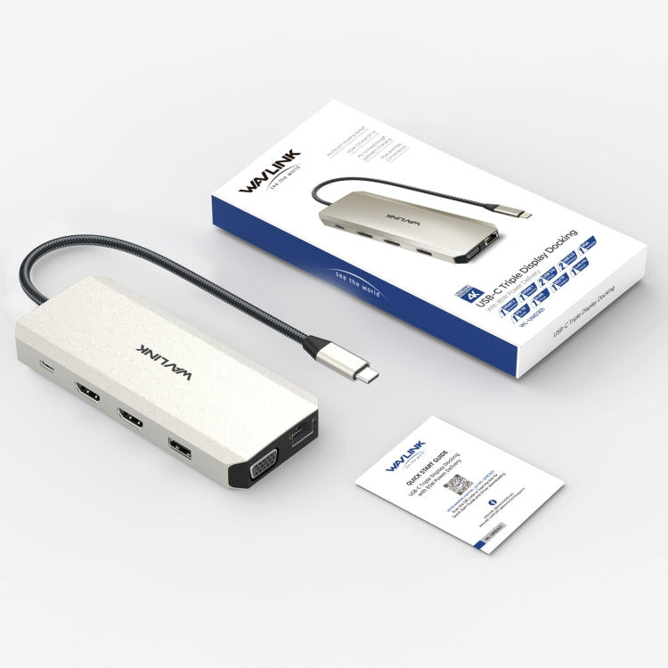 WAVLINK WL-UMD301 12 in 1 Multi-port Adapter 2*HDMI+1*VGA Triple Display USB-C Hub Dock - HoMEdemic™ 