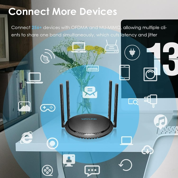 WAVLINK WN531MX3 Wider Coverage AX3000 WiFi 6 Wireless Routers Dual Band Wireless Repeater, Plug:UK Plug - HoMEdemic™ 