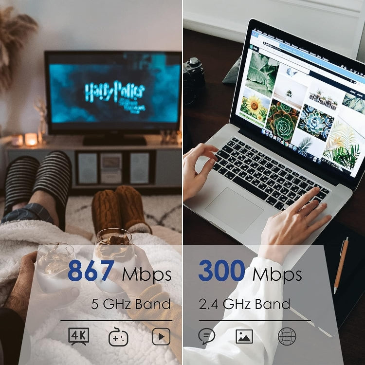 WAVLINK WN531P3 WAN / LAN Port Signal Booster Wireless Repeater AC1200 Wireless Routers, Plug:AU Plug - HoMEdemic™ 