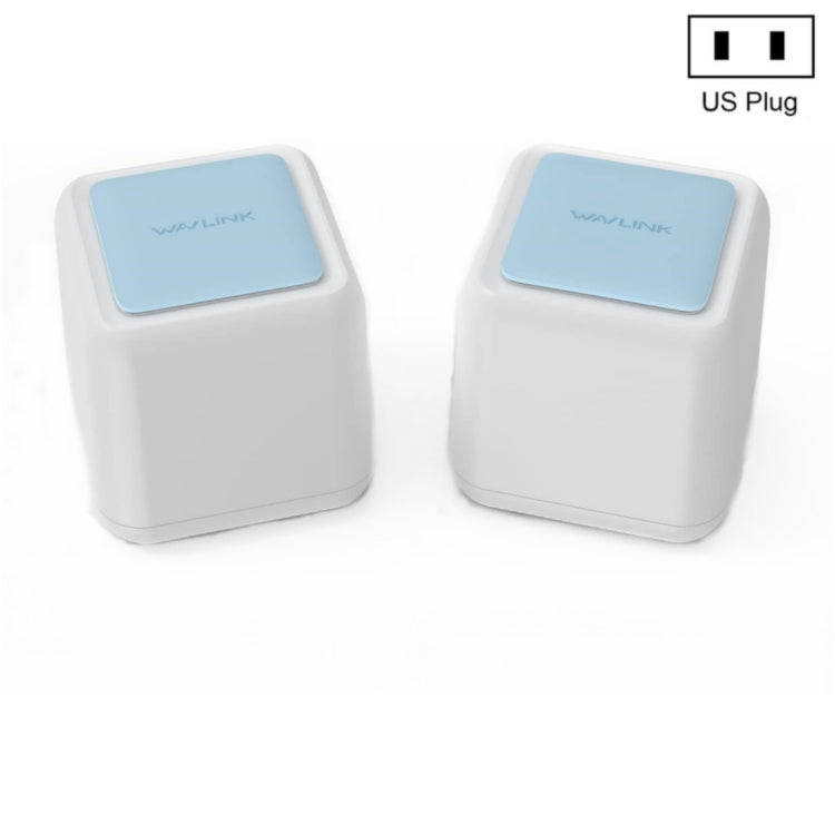 WAVLINK WN535M2 For Home Office 2pcs Mesh Wireless Router AC1200 Dual Band WiFi Signal Booster, Plug:US Plug - HoMEdemic™ 