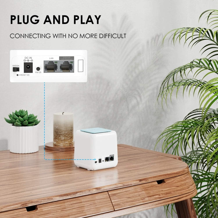 WAVLINK WN535M3 For Home Office 3pcs Mesh Wireless Router AC1200 Dual Band WiFi Signal Booster, Plug:AU Plug - HoMEdemic™ 