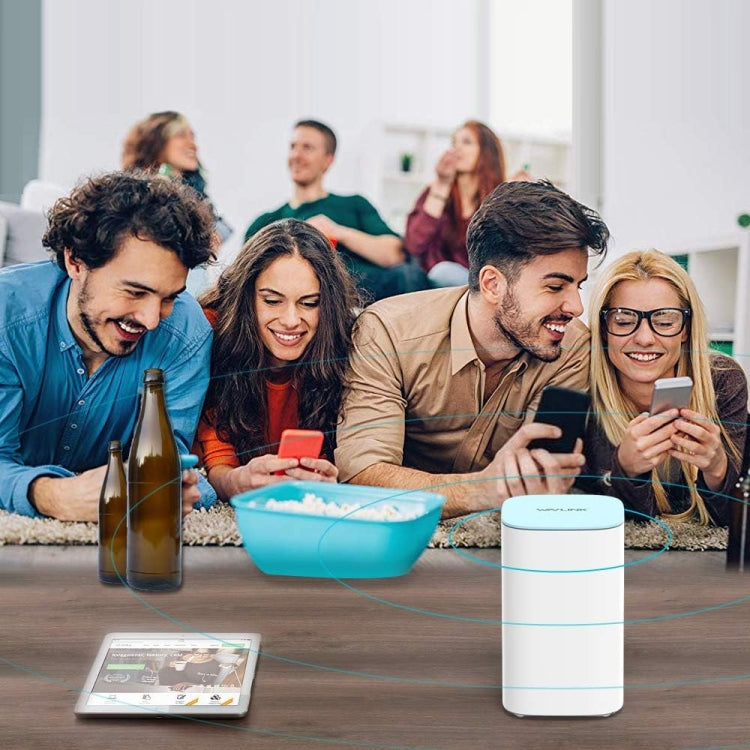 WAVLINK WN551K2 2pcs AC3000 WiFi Wireless Repeater Built-in Antenna Tri-Band Mesh Wireless Router, Plug:EU Plug - HoMEdemic™ 