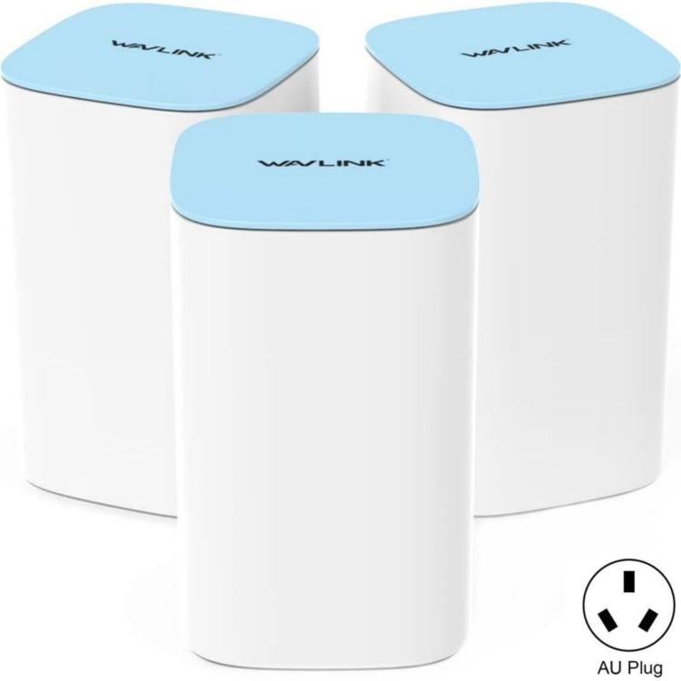 WAVLINK WN551K3 3pcs AC3000 WiFi Wireless Repeater Built-in Antenna Tri-Band Mesh Wireless Router, Plug:AU Plug - HoMEdemic™ 