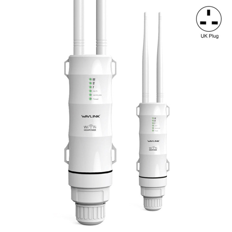 WAVLINK WN570HA1 Weatherproof 2.4+5GHz 600Mbps Outdoor WiFi Range Router Extender, Plug:UK Plug - HoMEdemic™ 