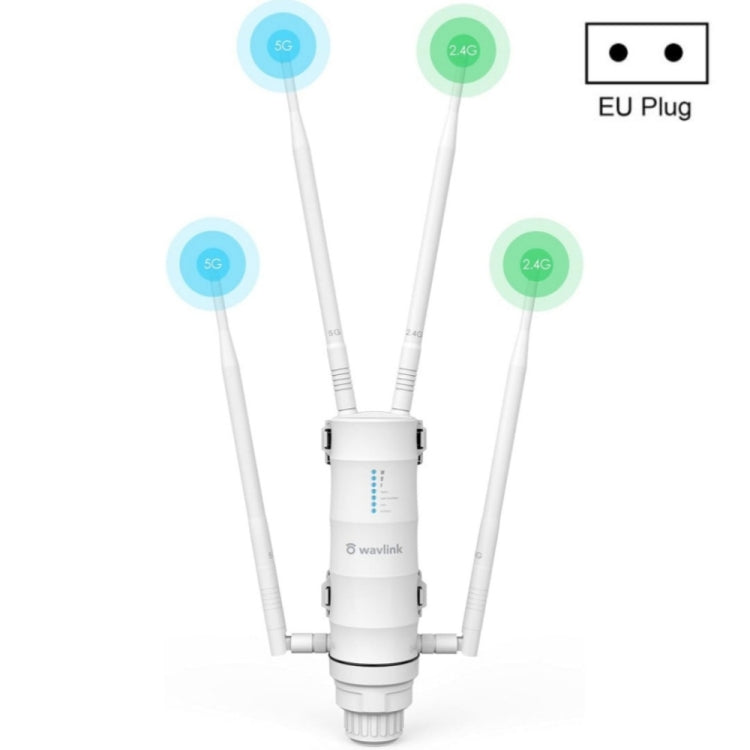 WAVLINK WN572HP3 AC1200 Dual Band Weatherproof Wireless Router Outdoor WiFi Extender, Plug:EU Plug - HoMEdemic™ 