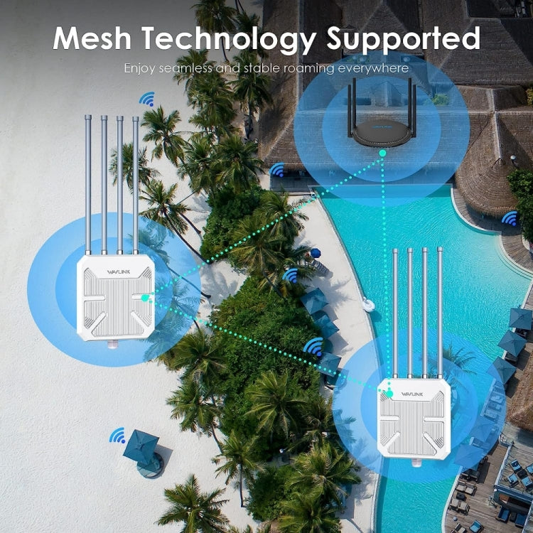 WAVLINK WN573HX1 WiFi 6 AX1800 IP67 Waterproof Outdoor Dual Band Wireless WiFi Routers, Plug:EU Plug - HoMEdemic™ 