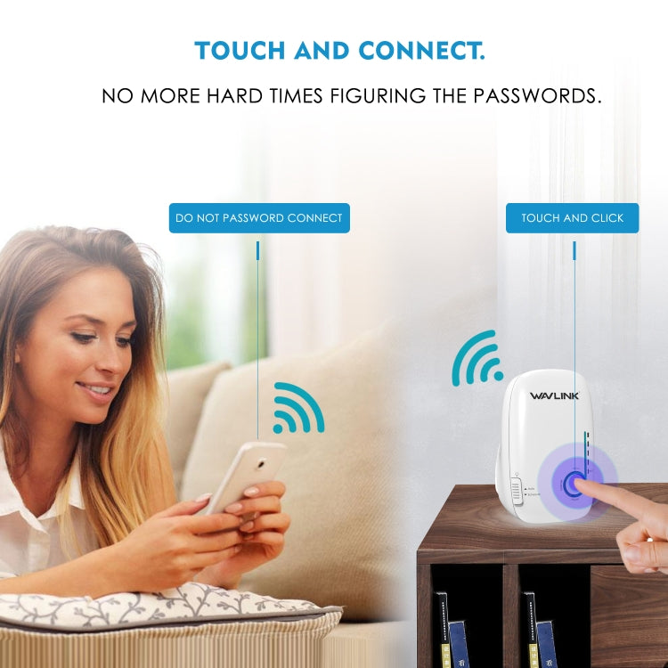WAVLINK WN576K1 AC1200 Household WiFi Router Network Extender Dual Band Wireless Repeater, Plug:AU Plug (White) - HoMEdemic™ 