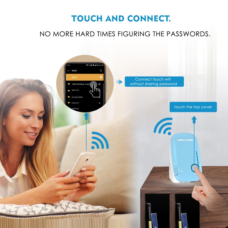 WAVLINK WS-WN576A2 AC750 Household WiFi Router Network Extender Dual Band Wireless Repeater, Plug:UK Plug - HoMEdemic™ 