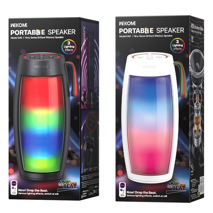 WEKOME D40 5W Sound Pulse Colorful Bluetooth Speaker (Black) - HoMEdemic™ 