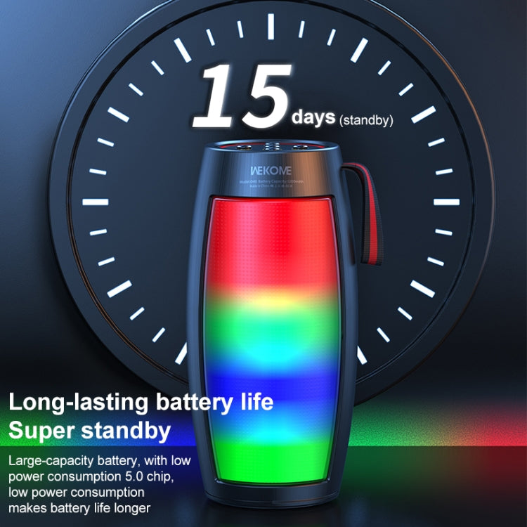 WEKOME D40 5W Sound Pulse Colorful Bluetooth Speaker (Black) - HoMEdemic™ 