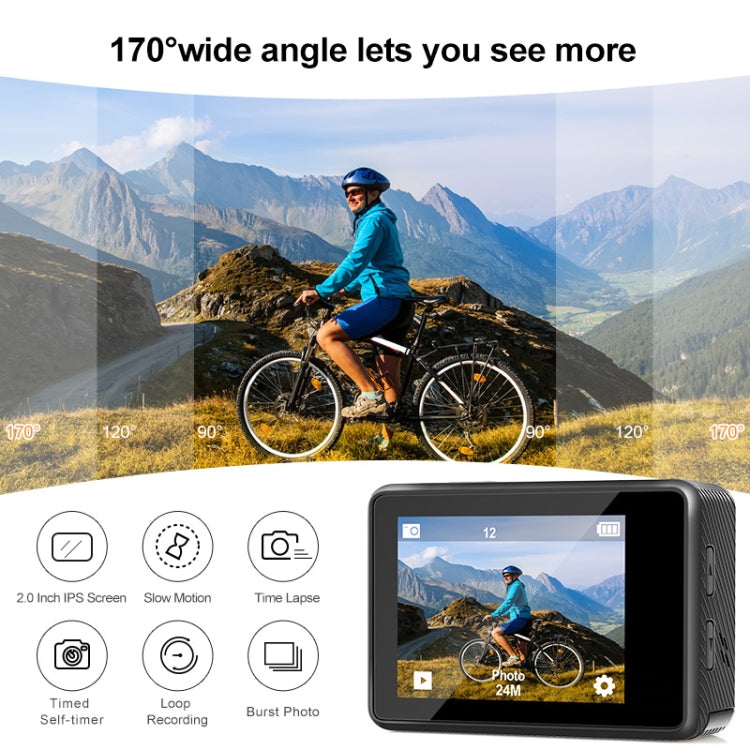WIFI Color Dual-Screen HD 4K Video Outdoor Waterproof Sports Camera(AT-Q60AR) - HoMEdemic™ 