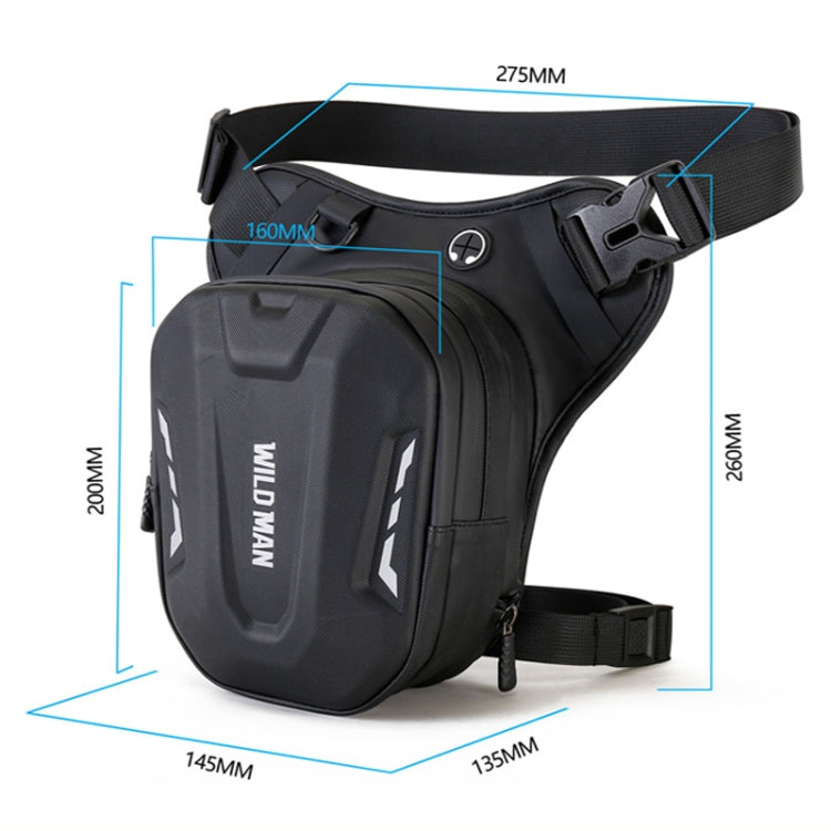 WILD MAN L1 3L Outdoor Motorcycle Riding Hard Shell Waist Bag Sports Cross-body Bag(Black) - HoMEdemic™ 