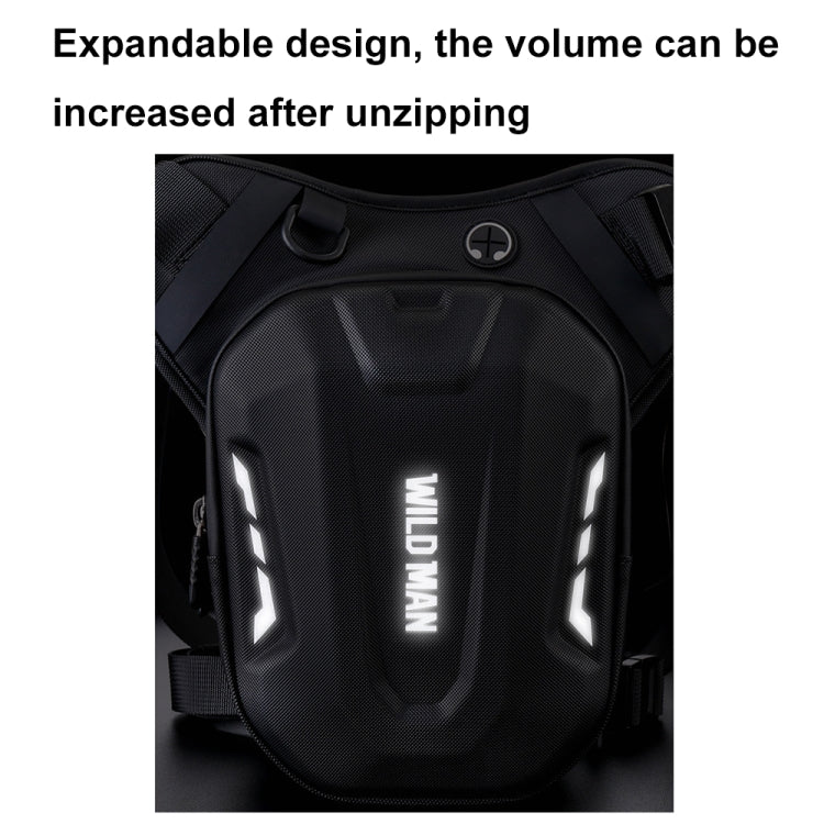 WILD MAN L1 3L Outdoor Motorcycle Riding Hard Shell Waist Bag Sports Cross-body Bag(Black) - HoMEdemic™ 