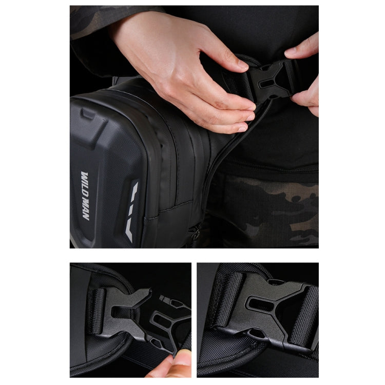 WILD MAN L1 3L Outdoor Motorcycle Riding Hard Shell Waist Bag Sports Cross-body Bag(Black) - HoMEdemic™ 