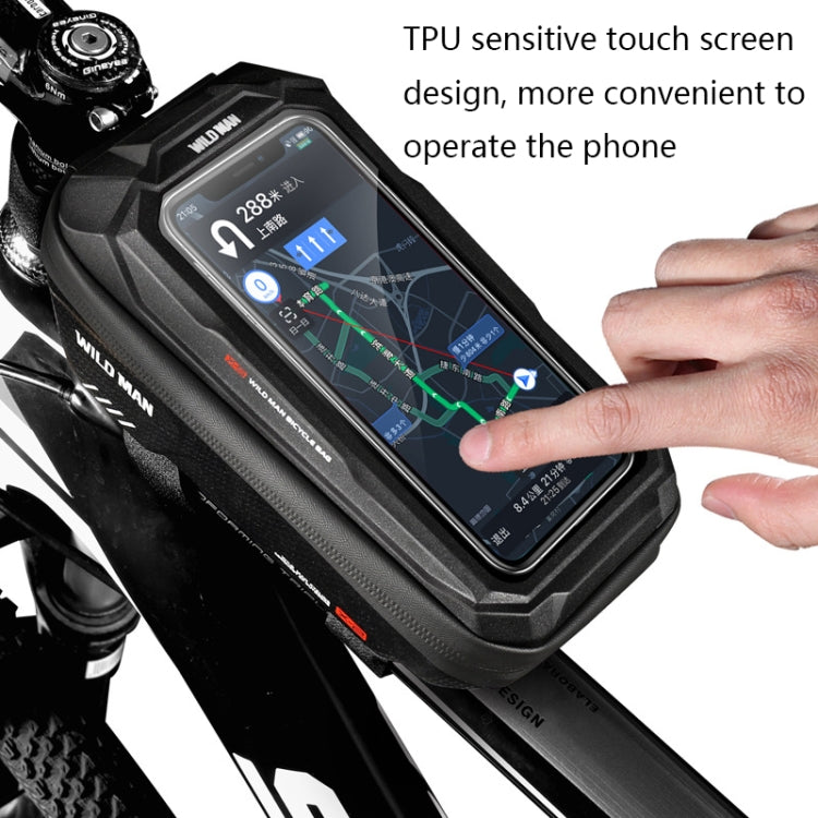 WILD MAN X2 1L Hard Shell EVA Bicycle Front Beam Bag(Black) - HoMEdemic™ 