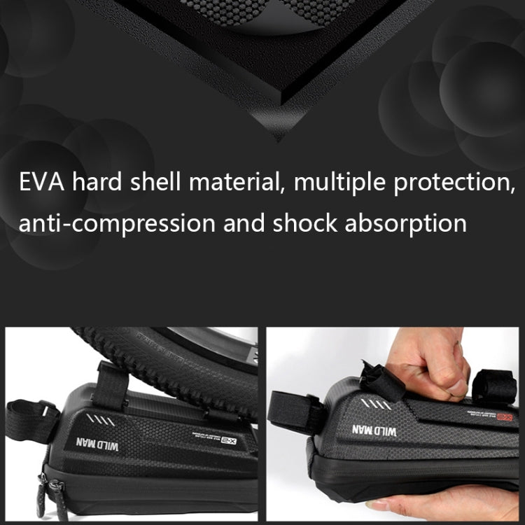 WILD MAN X2 1L Hard Shell EVA Bicycle Front Beam Bag(Black) - HoMEdemic™ 