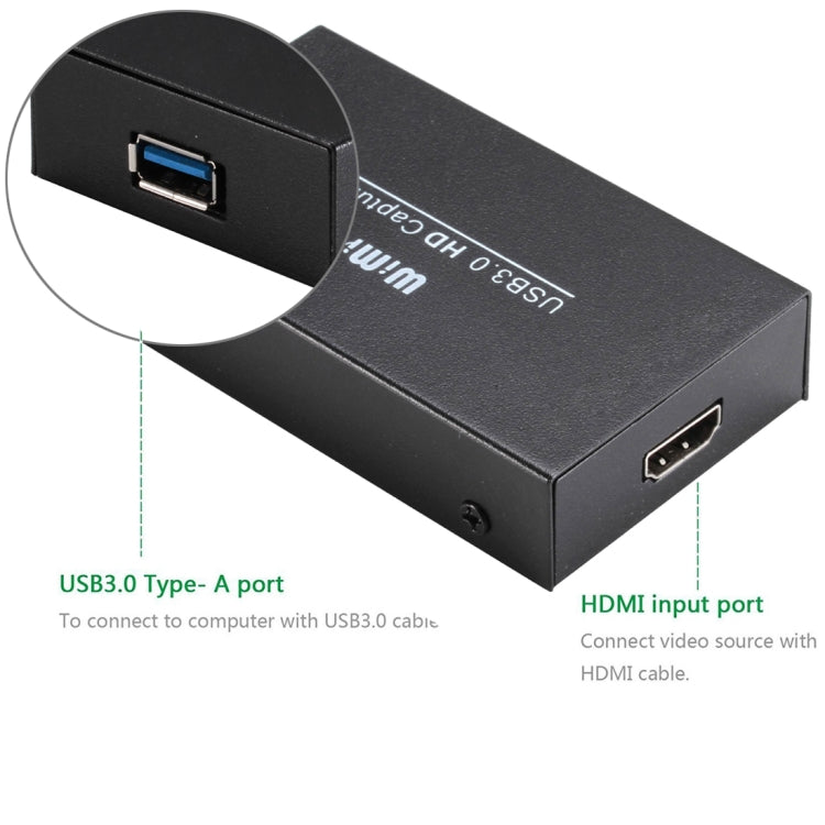 WIMI EC288 USB 3.0 HDMI 1080P Video Capture Device Stream Box, No Need Install Driver - HoMEdemic™ 
