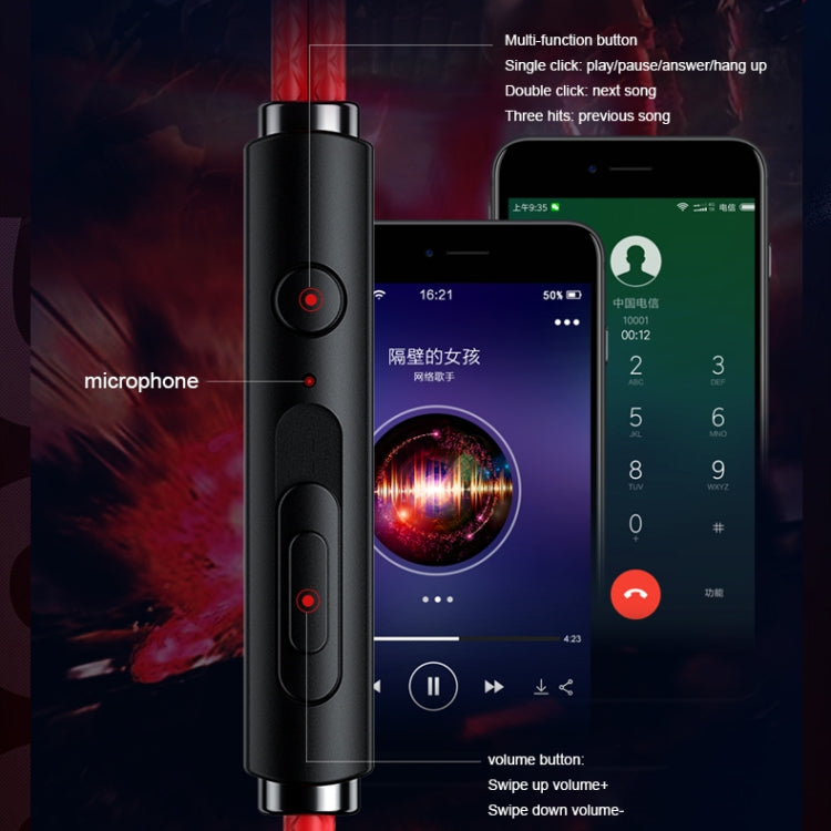 WK ET-Y30 ET Series 3.5mm Elbow In-ear Wired Wire-control Gaming Earphone with Microphone (Black) - HoMEdemic™ 