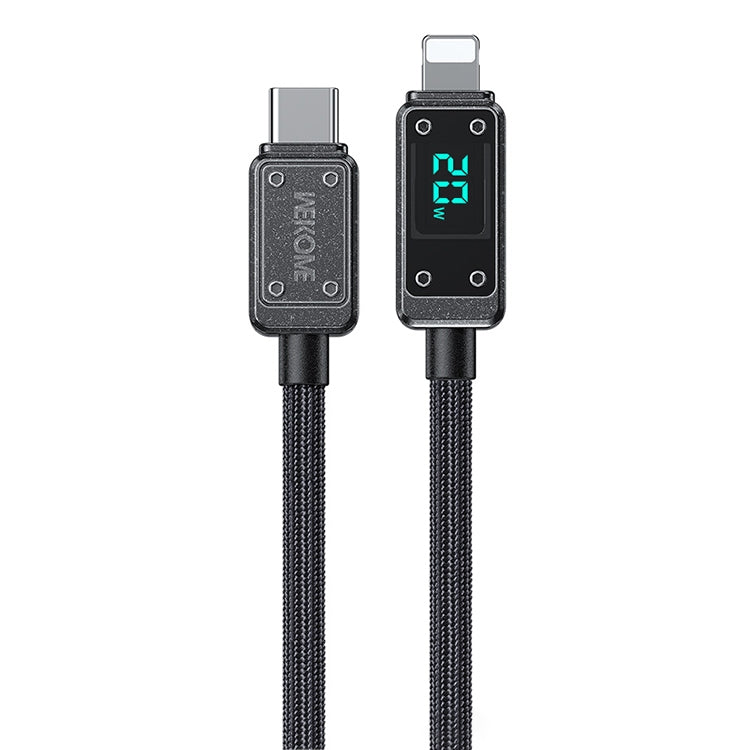WK WDC-08 PD 20W USB-C/Type-C to 8 Pin Digital Display Data Cable, Length: 1m(Black) - HoMEdemic™ 