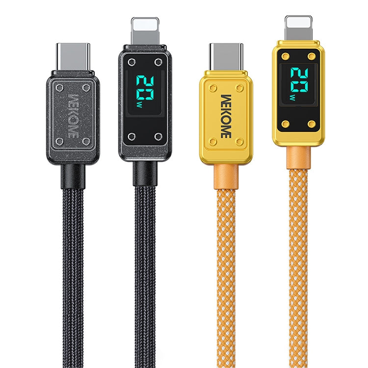 WK WDC-08 PD 20W USB-C/Type-C to 8 Pin Digital Display Data Cable, Length: 1m(Black) - HoMEdemic™ 