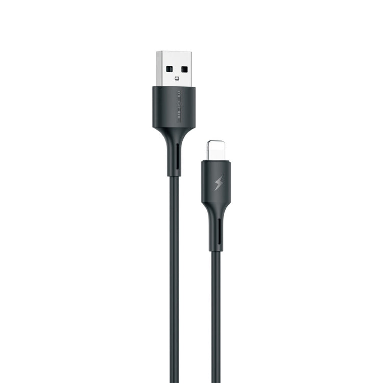 WK WDC-136 USB to 8 Pin 3A Fast Charing Data Cable(Black) - HoMEdemic™ 