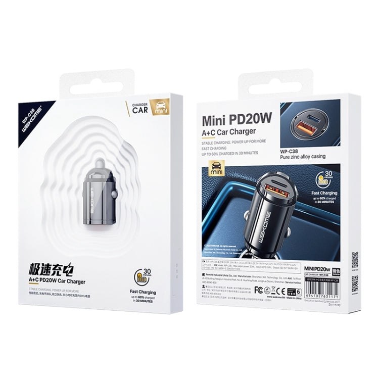 WK WP-C38 Mini PD20W USB + Type-C Car Charger - HoMEdemic™ 