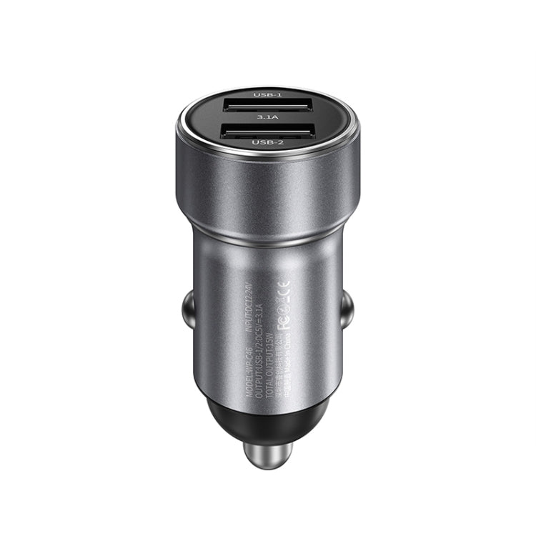 WK WP-C46 Staroad Series Vieyie 15W Dual-USB Car Charger (Grey) - HoMEdemic™ 
