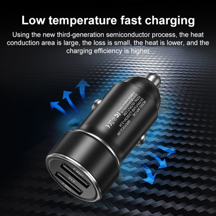 WK WP-C46 Staroad Series Vieyie 15W Dual-USB Car Charger (Grey) - HoMEdemic™ 