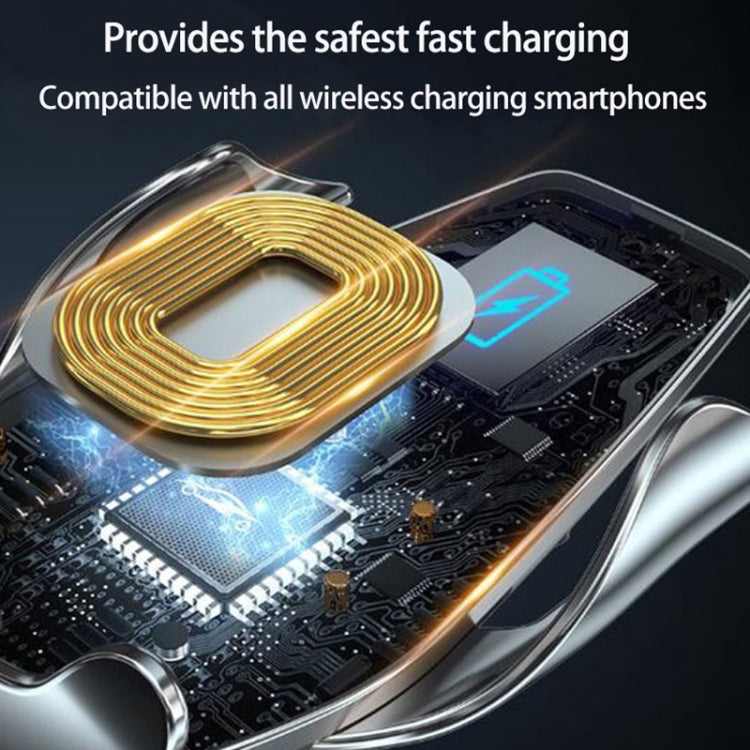 WK WP-U205 15W Vanguard Series Transcendent Wireless Charging Car Holder (Silver) - HoMEdemic™ 