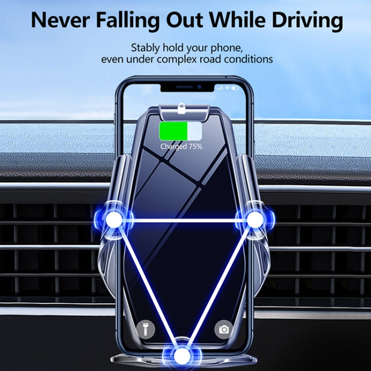 WK WP-U205 15W Vanguard Series Transcendent Wireless Charging Car Holder (Silver) - HoMEdemic™ 