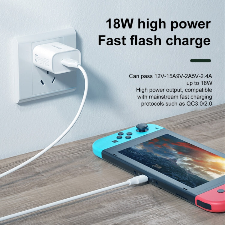 WK WP-U57 Max 18W Maxspeed QC3.0 Fast Charger +  USB to Micro USB Data Cable, Plug Type:US Plug - HoMEdemic™ 
