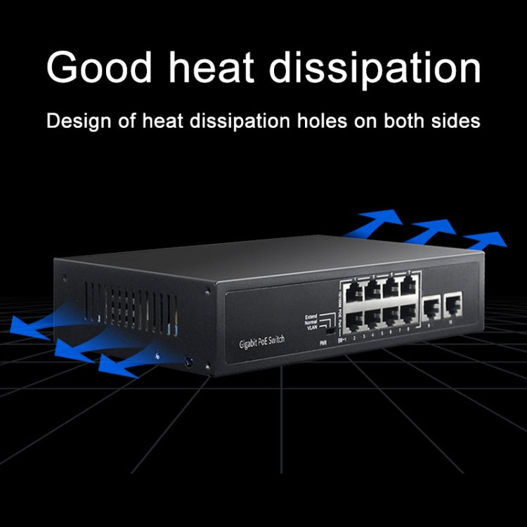 COMFAST CF-SG181P 10 Port Gigabit POE Ethernet Switch 20Gbps Backplane Bandwidth Monitoring - HoMEdemic™ 