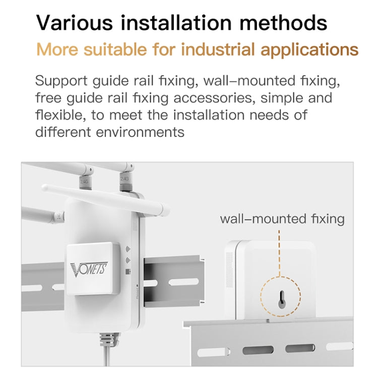 VONETS VAR600-H 600Mbps Wireless Bridge WiFi Repeater, With Power Adapter + 4 Antennas + DC Adapter Set - HoMEdemic™ 