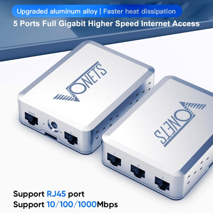 VONETS VS500 5 Ports Ethernet Gigabit Switch with DC Adapter + Rail Fixing Buckle Set - HoMEdemic™ 