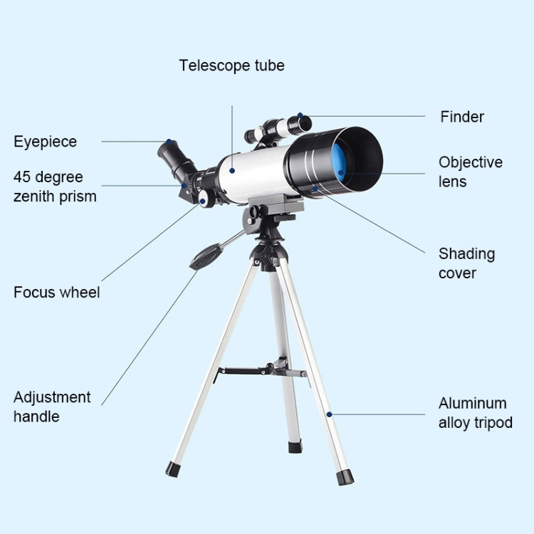 WR852 16x/66x70 High Definition High Times Astronomical Telescope with Tripod, 66x70 Blue - HoMEdemic™ 