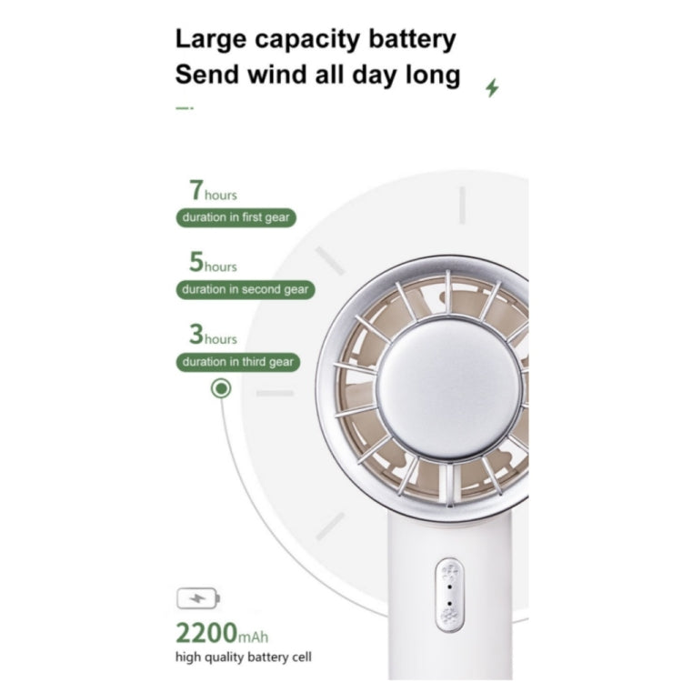 WX-633 Summer Handheld Fan 3 Speeds Semiconductor Cold Compress Desk Fan(White) - HoMEdemic™ 