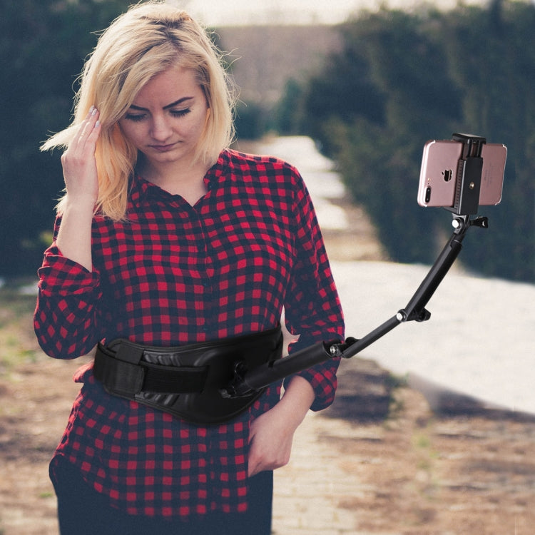 Waist Belt Mount Strap with Adapter & Screw for GoPro, Insta360, DJI and Other Action Cameras(Black) - HoMEdemic™ 