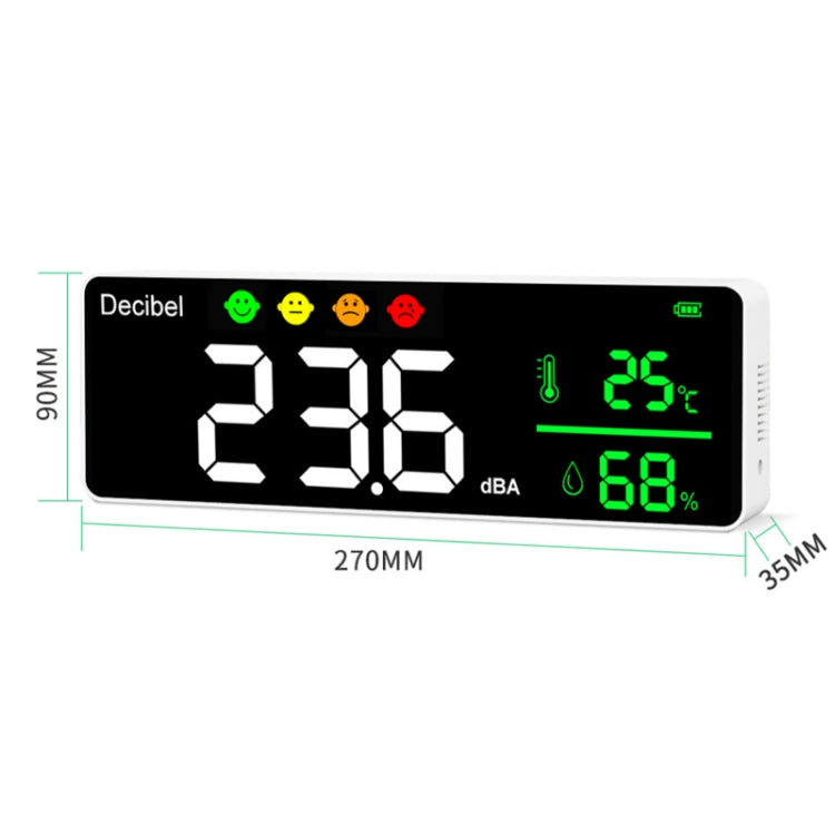 Wall-mounted Decibel Meter Temperature & Humidity Detector - HoMEdemic™ 