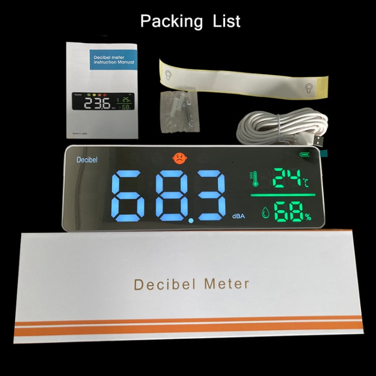 Wall-mounted Decibel Meter Temperature & Humidity Detector - HoMEdemic™ 