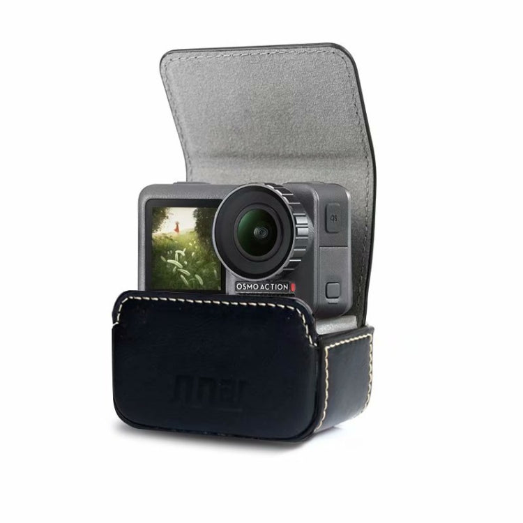 Waterproof Mini Leather Case Storage Carrying Box for DJI OSMO Action / GoPro / SJCAM / Xiaomi Mi Jia(Black) - HoMEdemic™ 