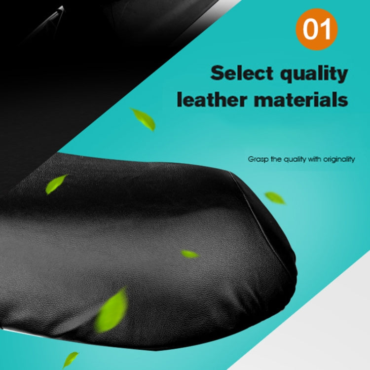 Waterproof Motorcycle Black Leather Seat Cover Prevent Bask In Seat Scooter Cushion Protect, Size: L, Length: 55-60cm; Width: 25-35cm, Length: 55-60cm; Width: 25-35cm - HoMEdemic™ 