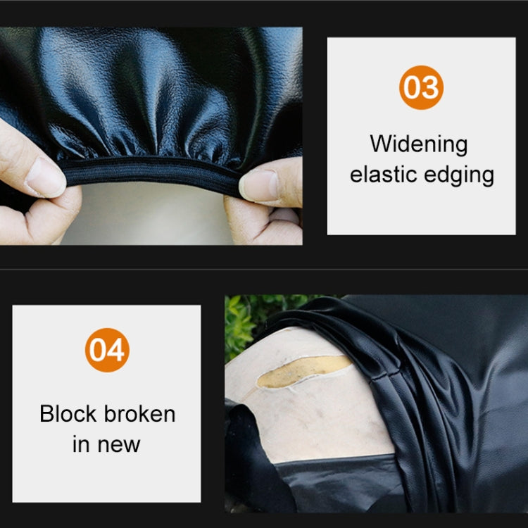 Waterproof Motorcycle Black Leather Seat Cover Prevent Bask In Seat Scooter Cushion Protect, Size: L, Length: 55-60cm; Width: 25-35cm, Length: 55-60cm; Width: 25-35cm - HoMEdemic™ 