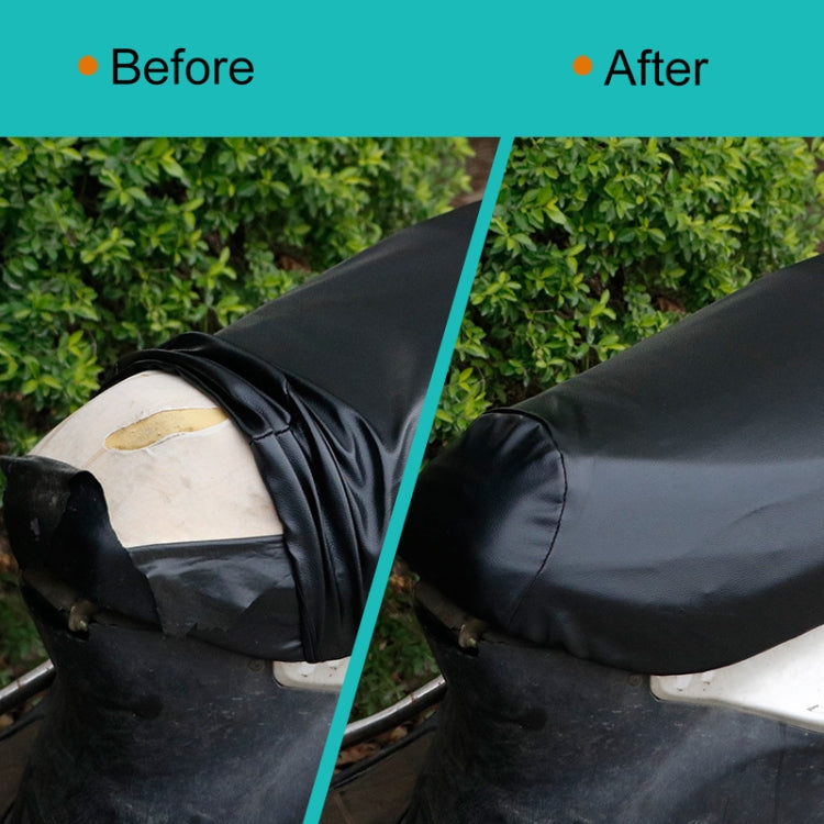 Waterproof Motorcycle Black Leather Seat Cover Prevent Bask In Seat Scooter Cushion Protect, Size: L, Length: 55-60cm; Width: 25-35cm, Length: 55-60cm; Width: 25-35cm - HoMEdemic™ 