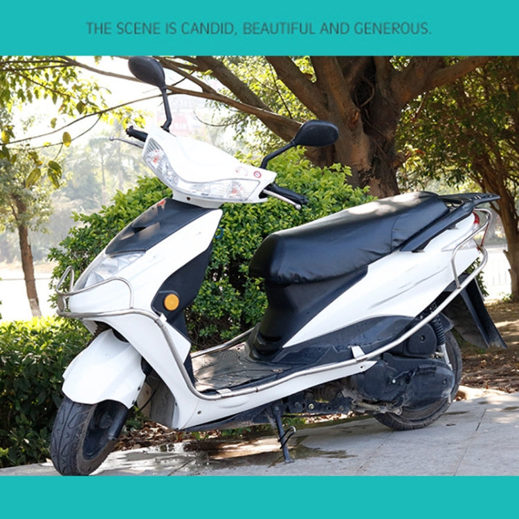 Waterproof Motorcycle Black Leather Seat Cover Prevent Bask In Seat Scooter Cushion Protect, Size: L, Length: 55-60cm; Width: 25-35cm, Length: 55-60cm; Width: 25-35cm - HoMEdemic™ 