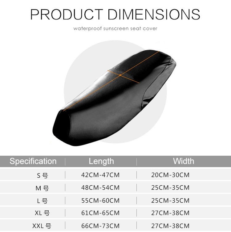 Waterproof Motorcycle Black Leather Seat Cover Prevent Bask In Seat Scooter Cushion Protect, Size: XL, Length: 61-65cm; Width: 27-38cm, Length: 61-65cm; Width: 27-38cm - HoMEdemic™ 