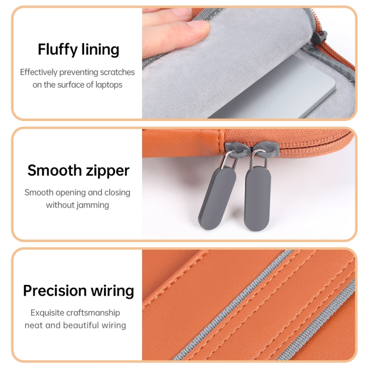 Waterproof PU Laptop Bag Inner Bag with Power Pack, Size:13 / 14 inch(Brown) - HoMEdemic™ 