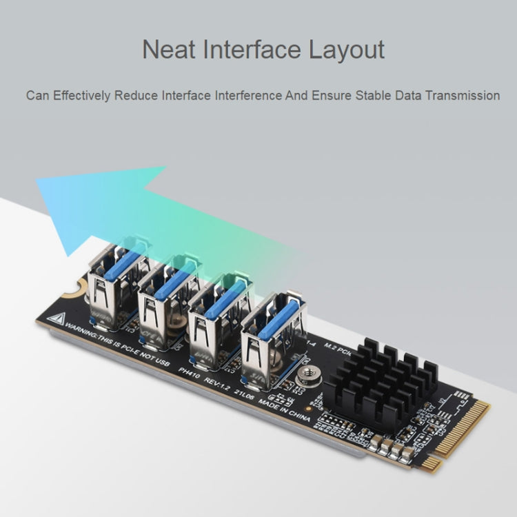 Waveshare 23316 M.2 to PCIe 4-Ch Expander, Using With PCIe X1 to PCIe X16 - HoMEdemic™ 