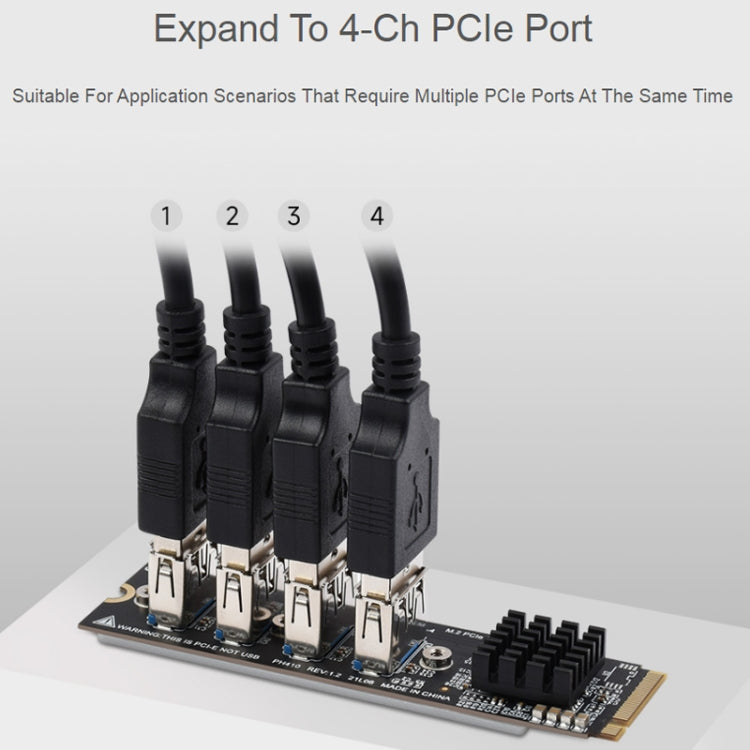 Waveshare 23316 M.2 to PCIe 4-Ch Expander, Using With PCIe X1 to PCIe X16 - HoMEdemic™ 