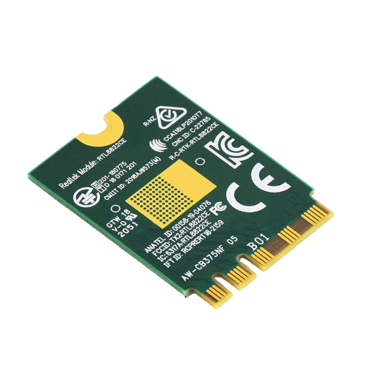 Waveshare 24780 AW-CB375NF 2.4G/5GHz Dual-Band WiFi 5 Wireless NIC, RTL8822CE-CG Core, Supports BLE - HoMEdemic™ 